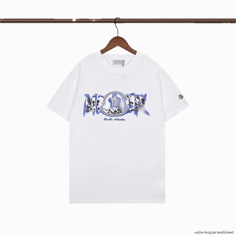 Moncler Casual Printed White Short-sleeve T-shirt