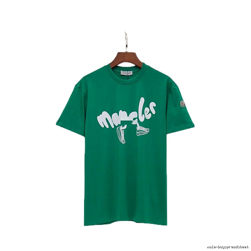 Moncler Graffiti Casual Style Green Short-sleeve T-shirt