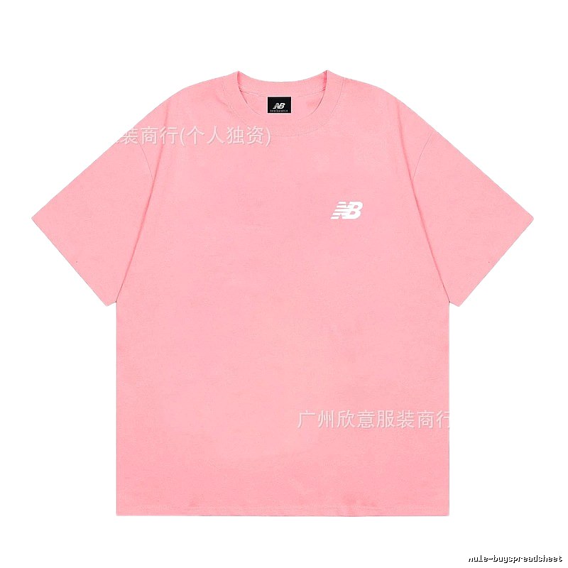 New Balance Minimalist Casual Style Pink Short-sleeve T-shirt