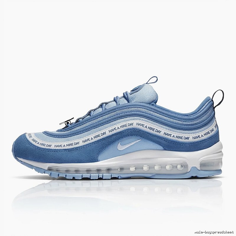 Nike Air Max 97 Blue and White Retro Sports Shoes