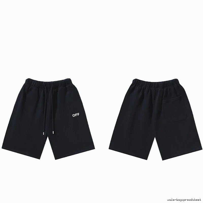 Off-White minimalist-style black shorts