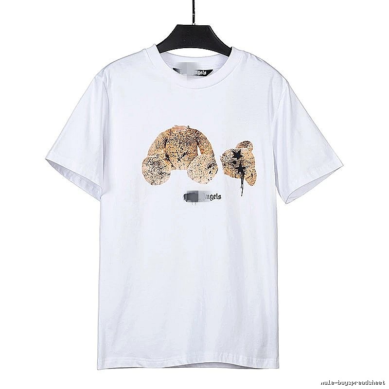 Palm Angels Gift Ready Bear graphic T-shirt White Colorful Bear with Standout Detail