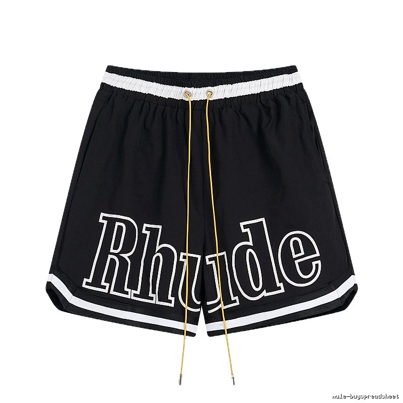 RHUDE lettered sporty shorts