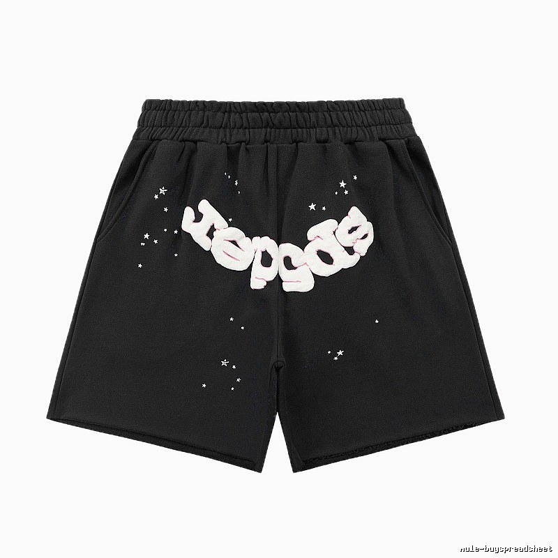 Sp5der star print wind shorts