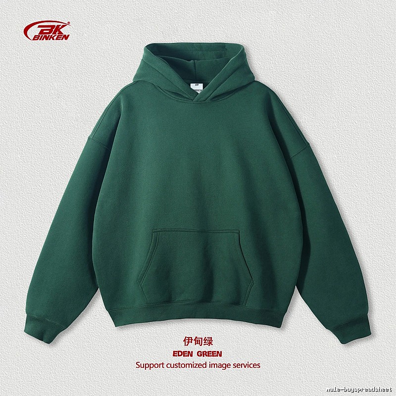 Statement Pullover hoodie Navy Blank Kangaroo for Easy Pairing