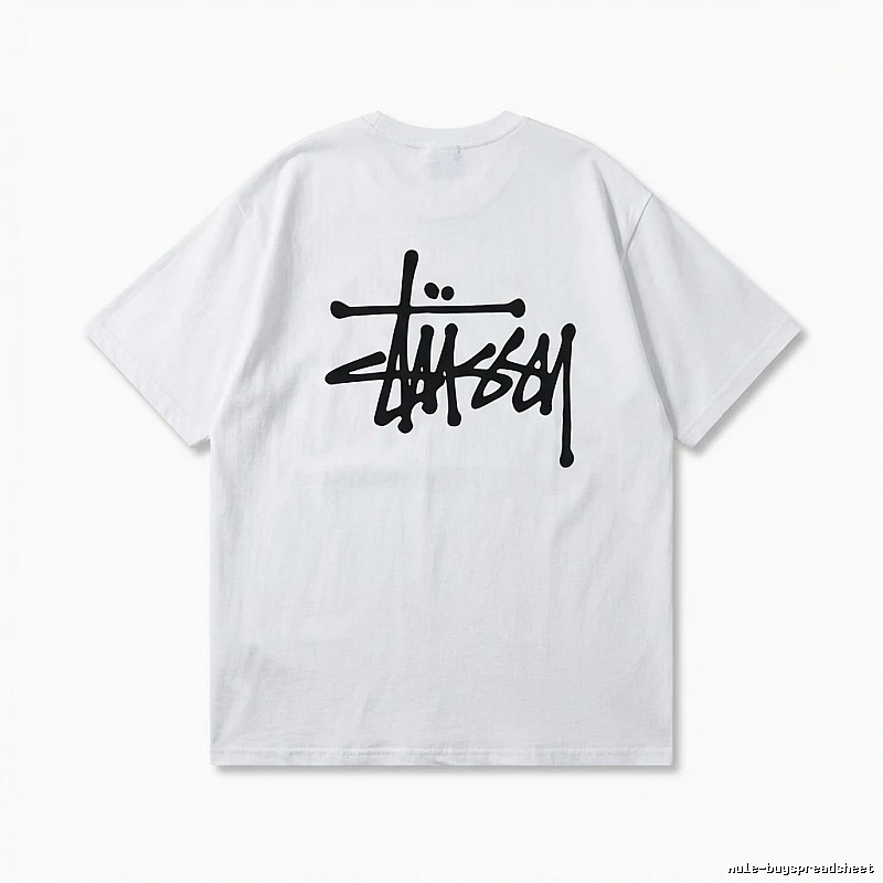Stussy basic graffiti-style white T-shirt