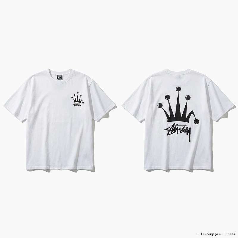 Stussy Crown Trendy Brand White T-shirt