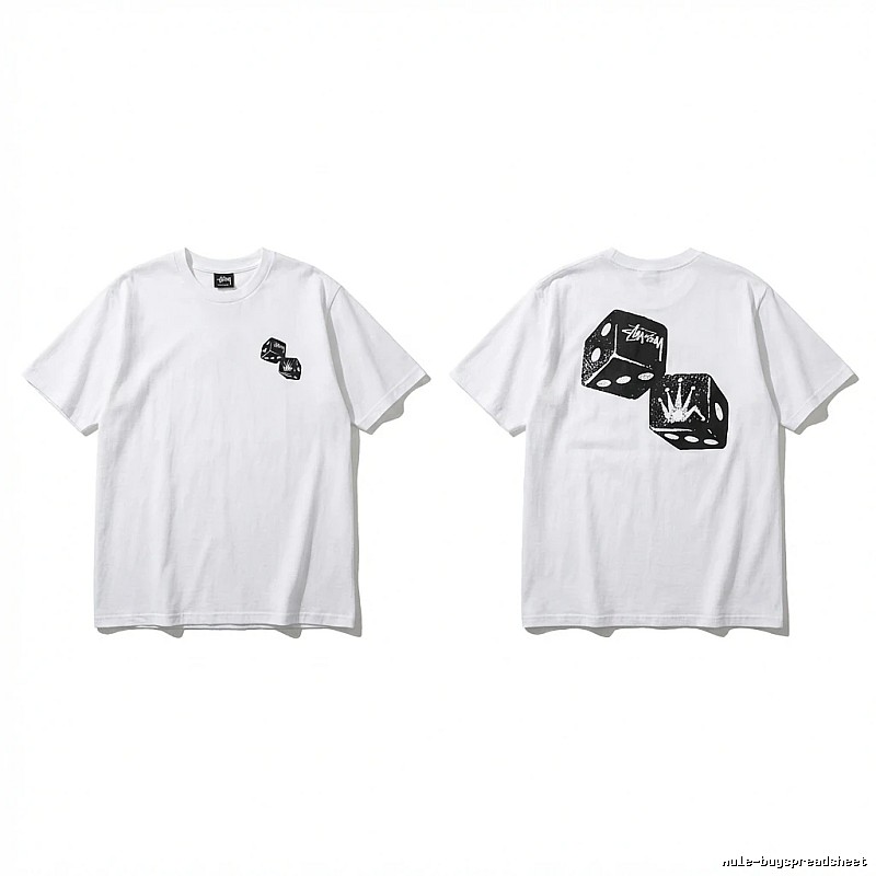 Stussy Dice Print White T-shirt