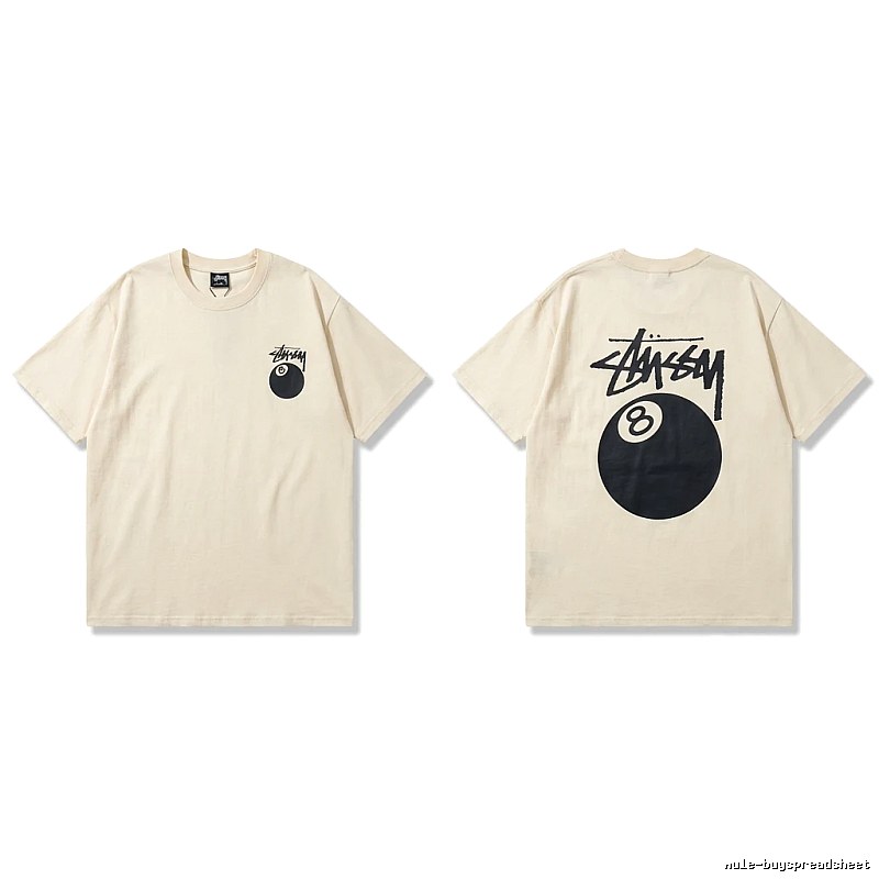 Stussy No.8 Ball Series Retro-Style T-Shirt