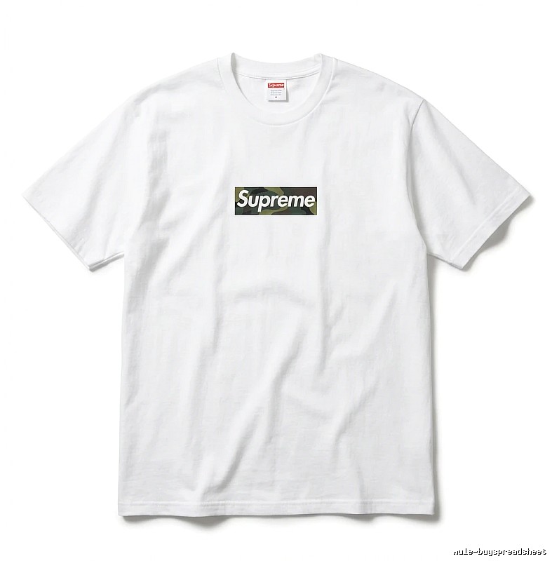 Supreme camouflage style white T-shirt