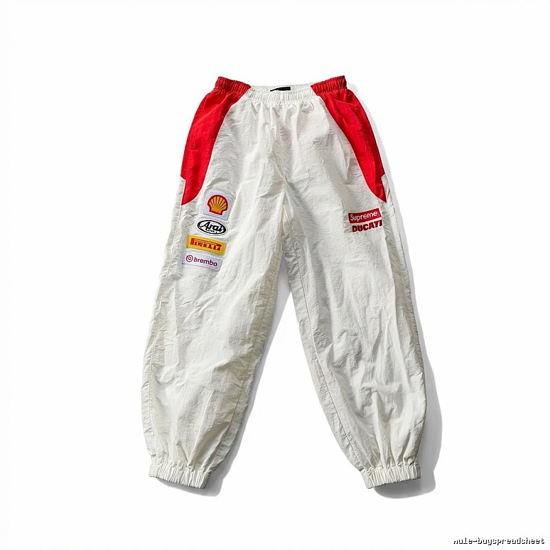 Supreme Co-branded Sporty White Pants