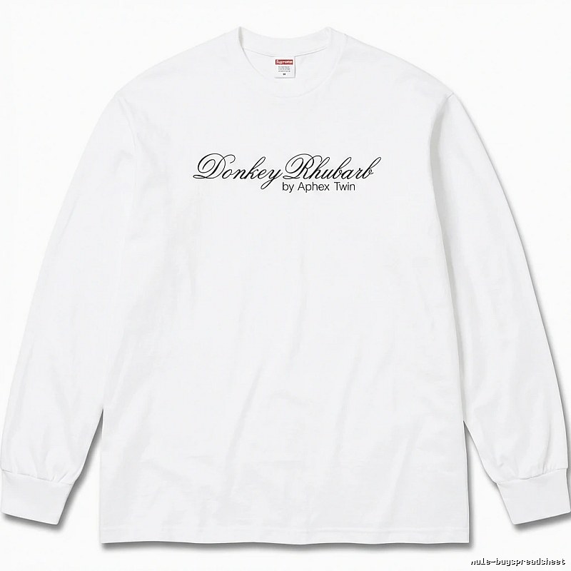 Supreme letter style white long-sleeve