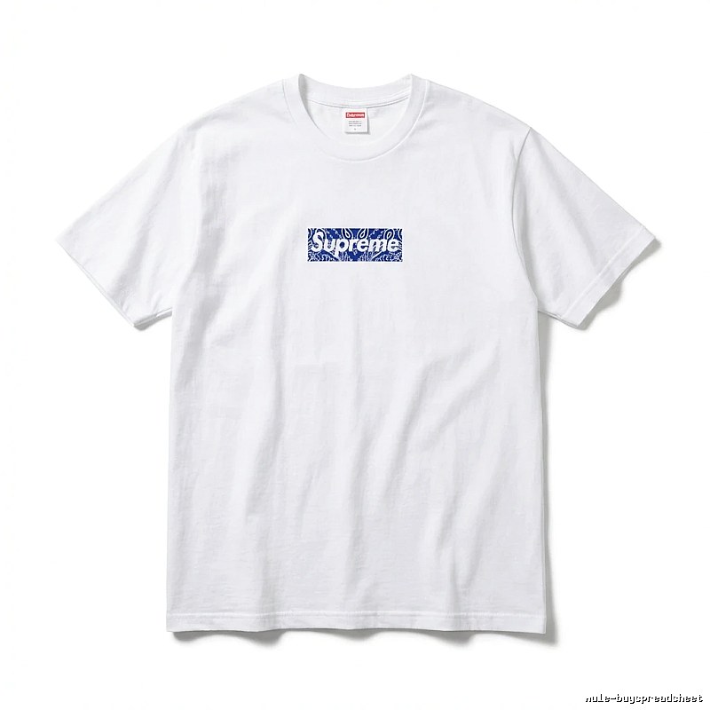 Supreme Print Simple White T-shirt