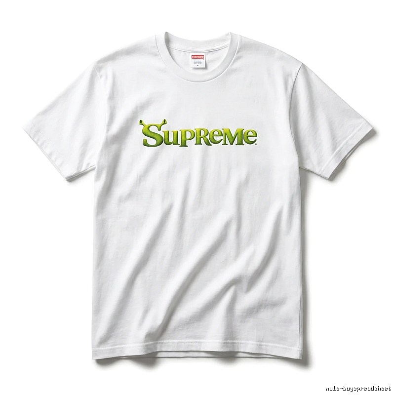 Supreme-printed trendy and cool white T-shirt