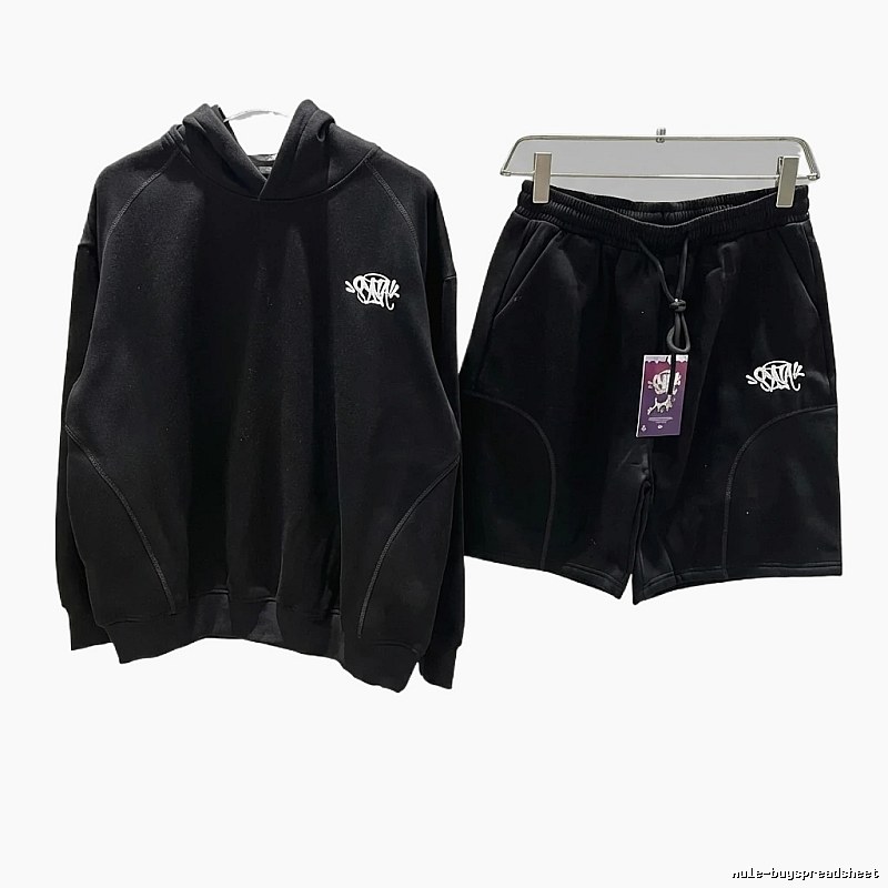 SynaWorld Trendy Cool Black Hooded Set