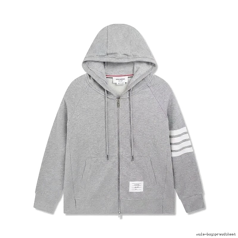 Thom Browne's classic grey hoodie