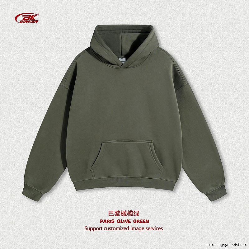 Urban Pullover hoodie Navy Blank Kangaroo with Statement Pattern