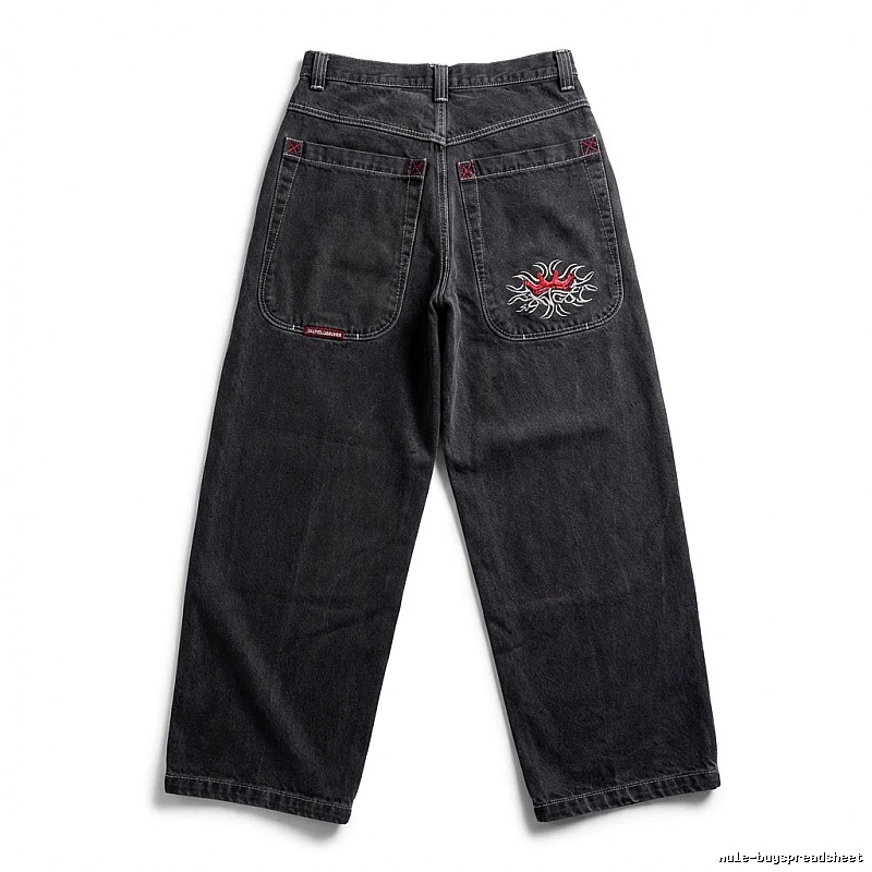 Y2K style retro black jeans